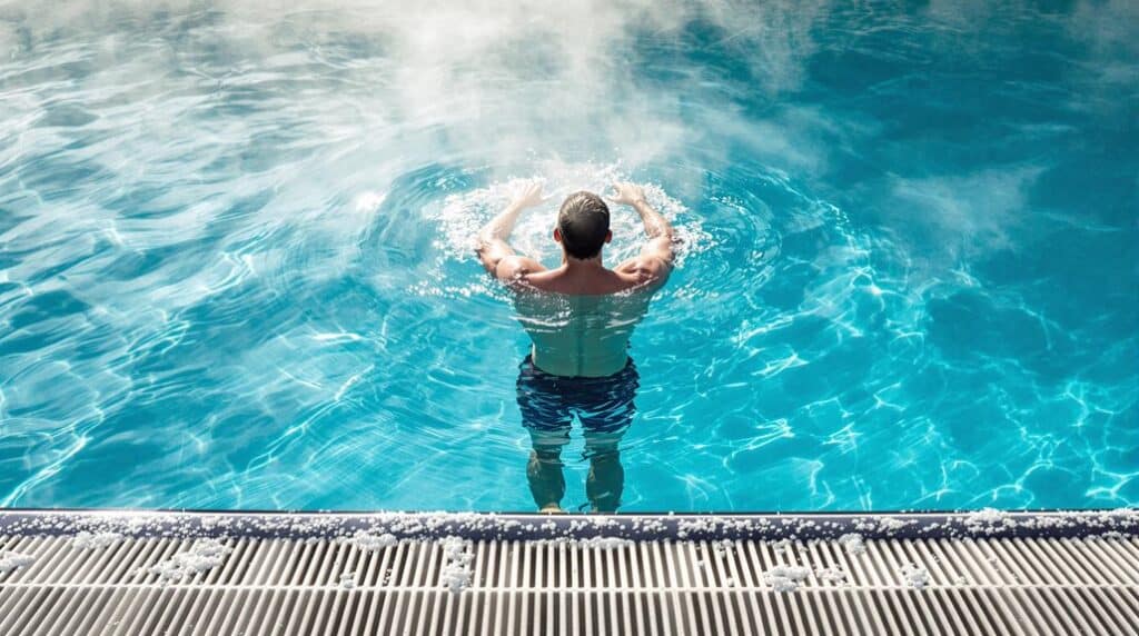 Vorteile des Schwimmens in einem kalten Pool Garten Spa Pool 3 benefits of cold swimming