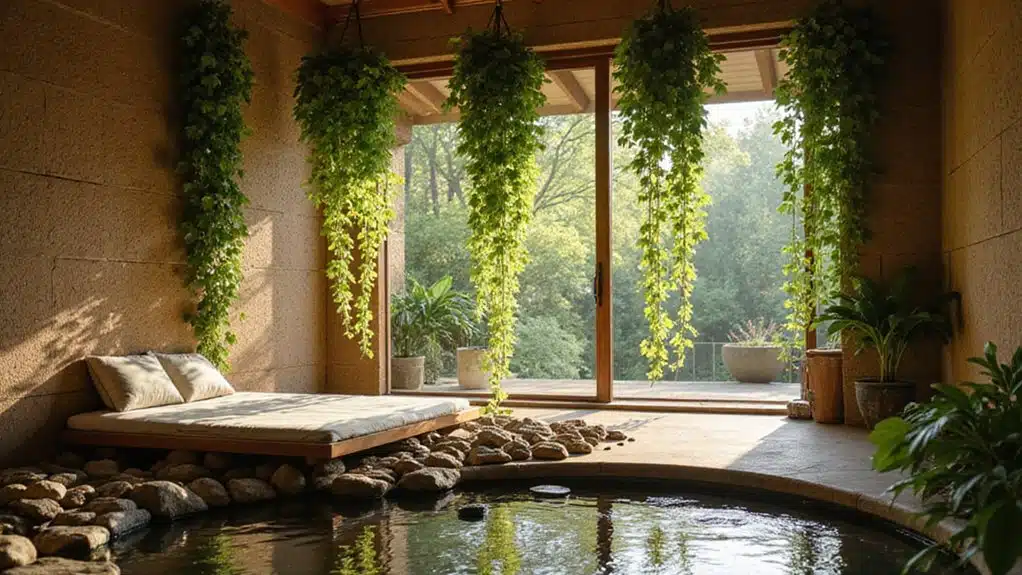 Schaffung einer Entspannungszone Garten Spa Pool 3 biophiles Design für Wohlbefinden