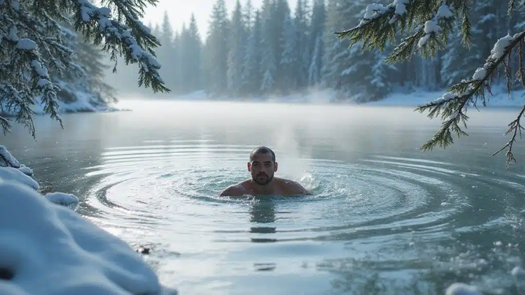 Eisbaden im Winter Garten Spa Pool 3 Kaltwasserimmersion Vorteile