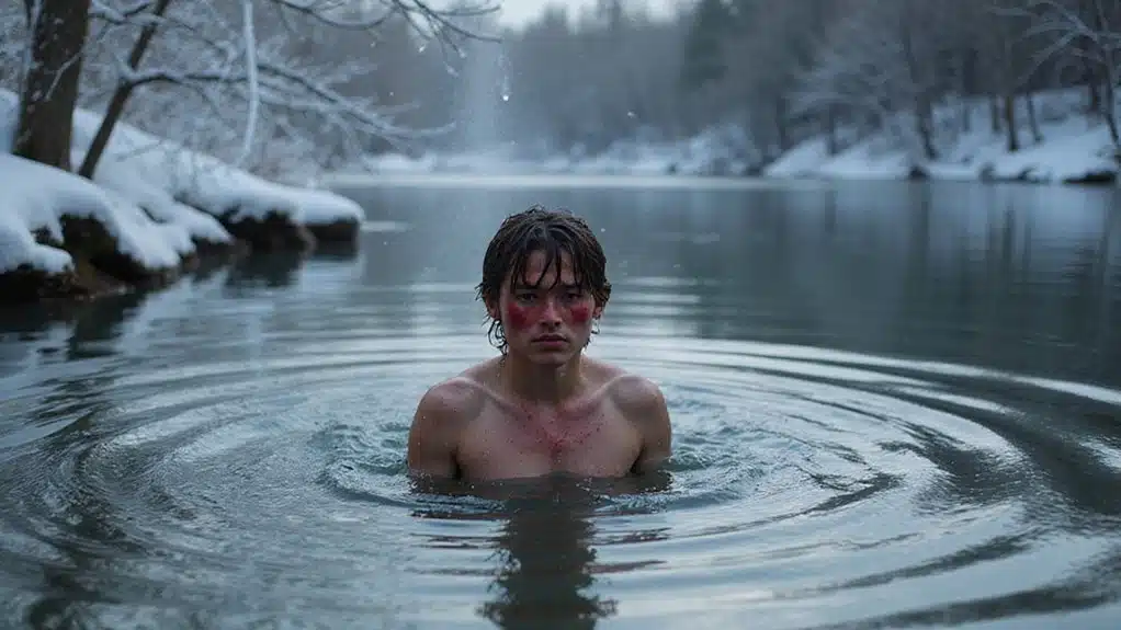 Eisbaden im Winter Garten Spa Pool 1 Kaltwassereintauchen Vorteile