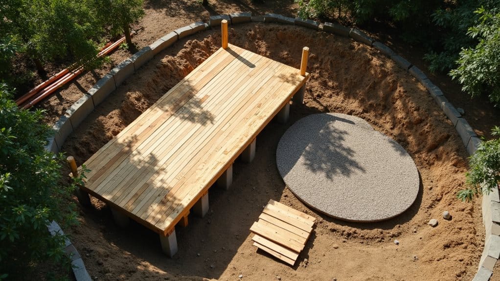 individuell gestaltete Terrasse und Fundamente