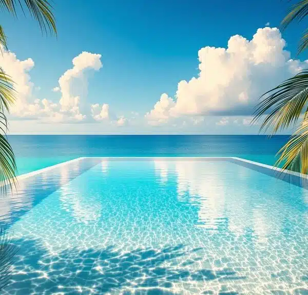 endloses Wasser Rand Oase