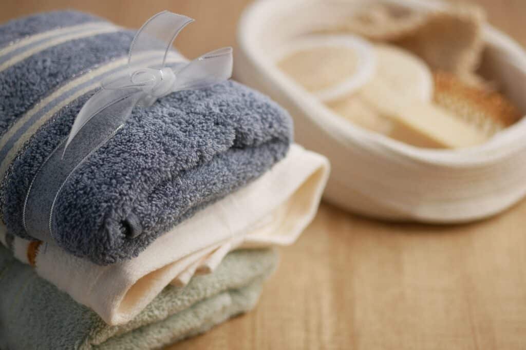 Experience a truly relaxing spa visit with our soft towels and luxurious bath accessories
