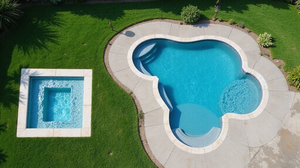 platzsparende Swim Spa Installation