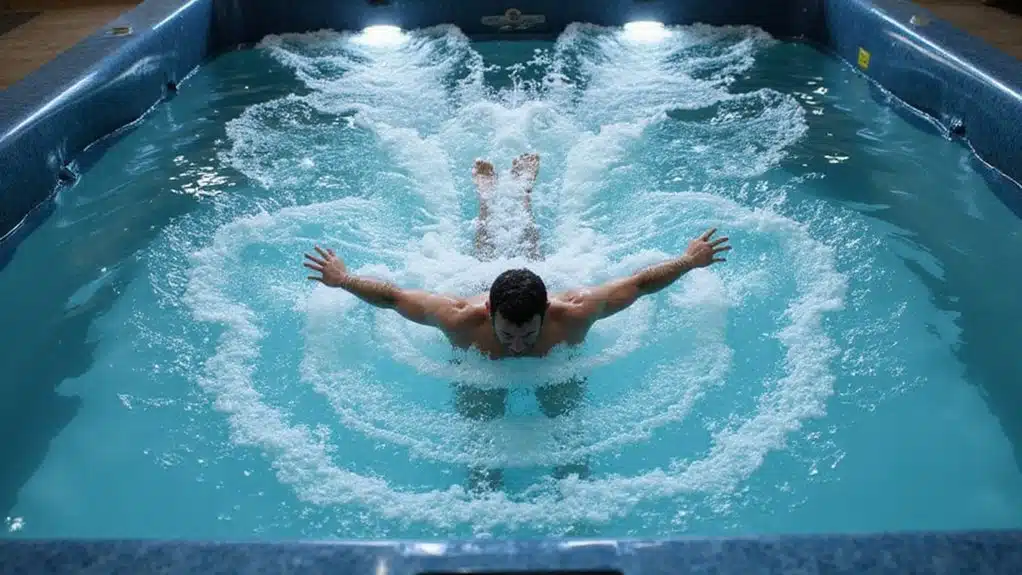 Gegenstromanlage im Swim Spa Garten Spa Pool 5 Schwimmen gegen die Strömung Vorteile